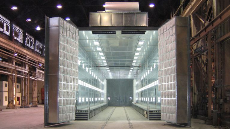 Crossdraft paint booth