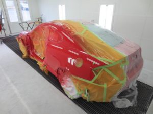 Refinishing spray booth