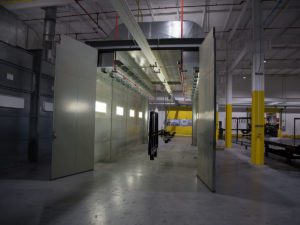 Drive thru industrial spray booth