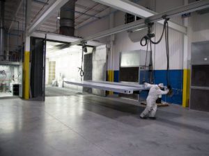industrial paint booth conveyor