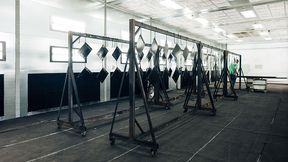 Custom industrial paint booth