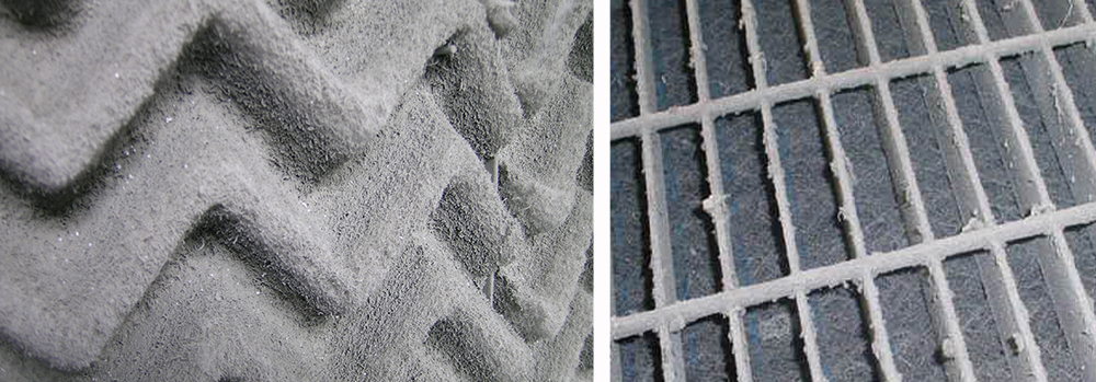Dirty Paint Booth Filters