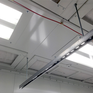 GFS Part Hanger System inside GFS Paint Booth