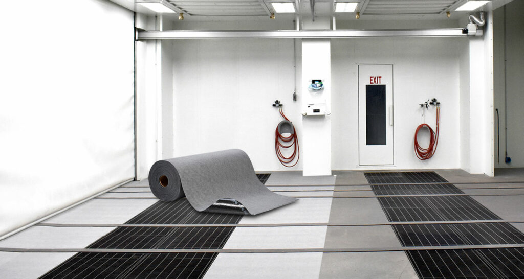 PIG Grippy Mat roll inside GFS Paint Booth