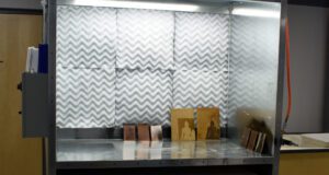 GFS Bench booth with items