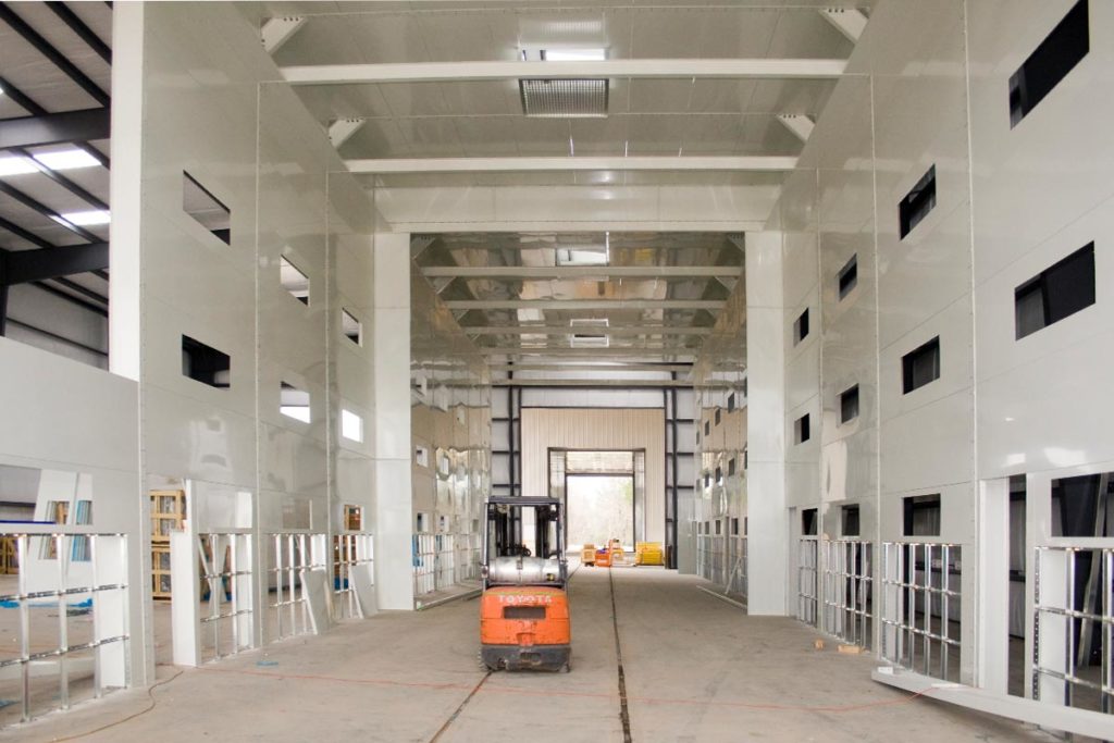 Installation of a GFS Large Equipment paint booth