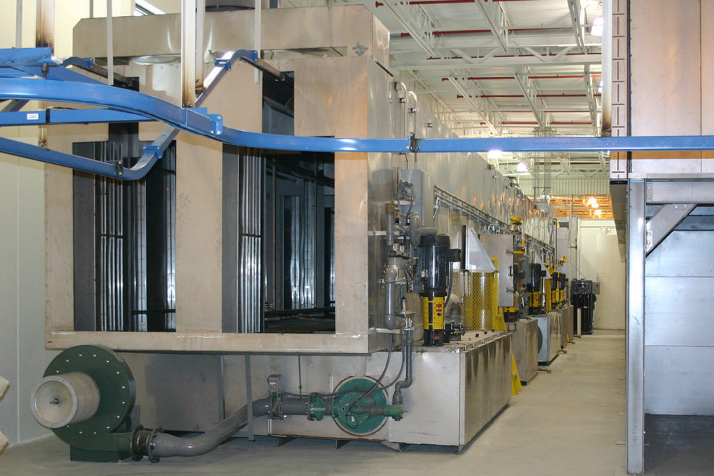 GFS Industrial Pretreatment Washer in manufacturing facility